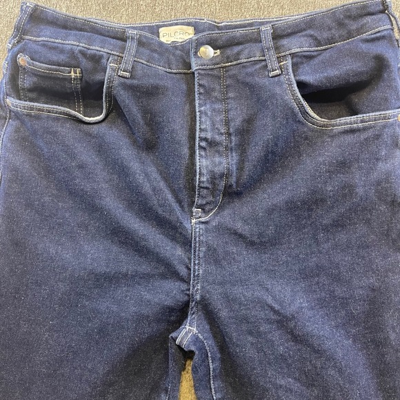 Pilcro Denim - Anthropologie Pilcro Flare Leg Jeans Dark Wash Denim High Rise Women's Size 34